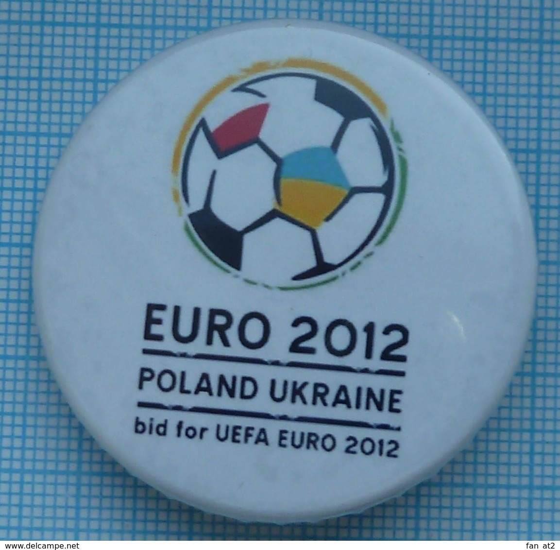 UKRAINE / Badge / POLAND / Pin. Football. Europe Championship. UEFA . EURO 2012. - Football