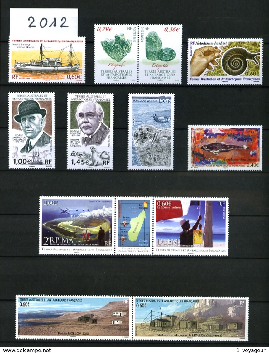 TAAF - 2012 - Année Complète - Timbres Et Blocs - Neufs N** - Très Beaux - Años Completos