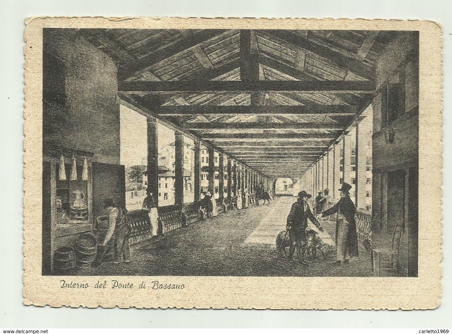 INTERNO DEL PONTE DI BASSANO - DA UNA STAMOA REMONDINIANA DEL 1826 VIAGGIATA FG - 463 - - Vicenza