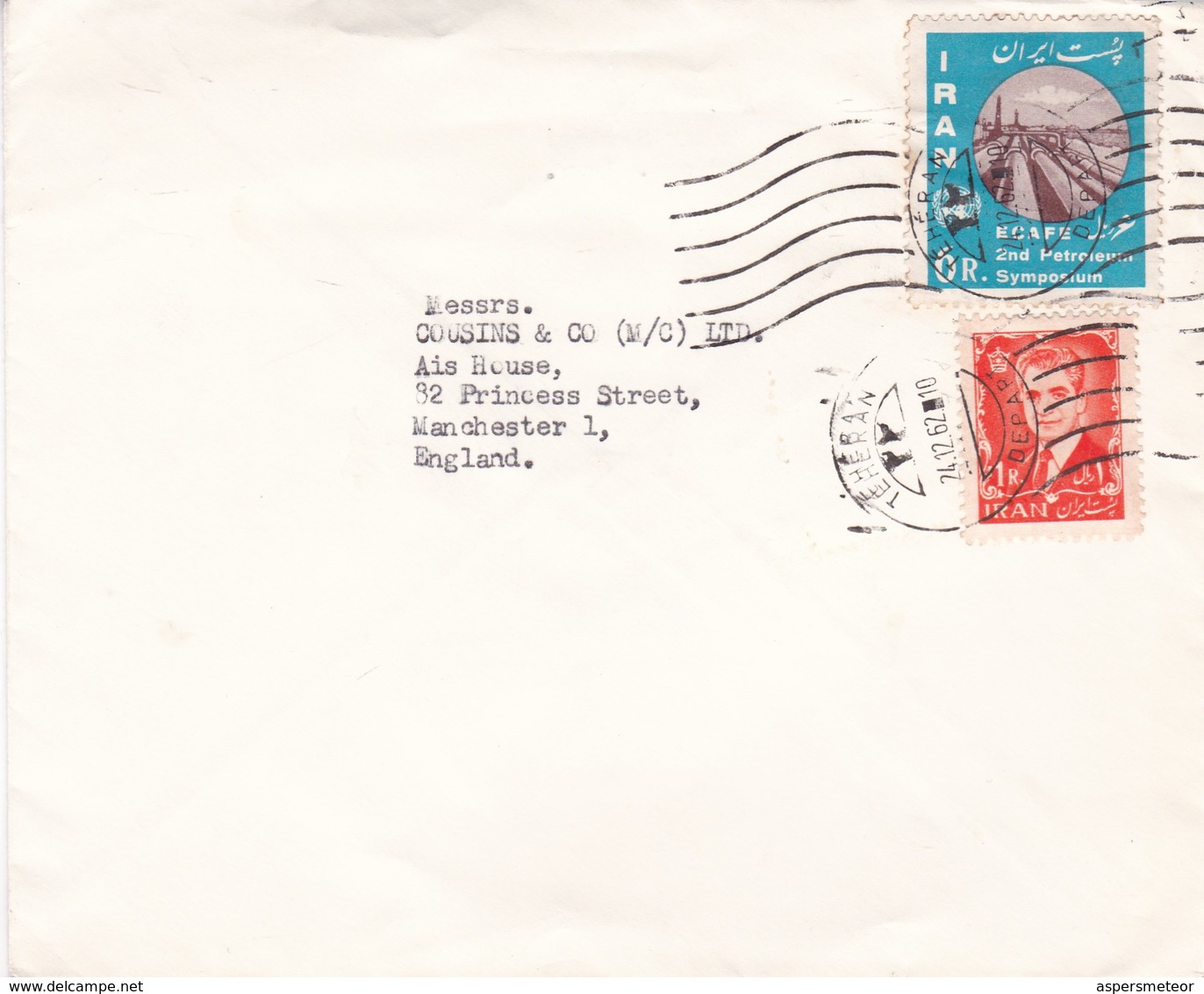 1962 COVER CIRCULEE IRAN TO ENGLAND - BLEUP - Irán