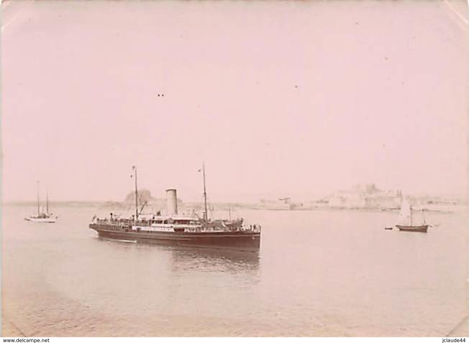 Jersey - ST HELIER - Fort Elizabeth And Harbour - Year 1897 - PHOTOGRAPH - Autres & Non Classés