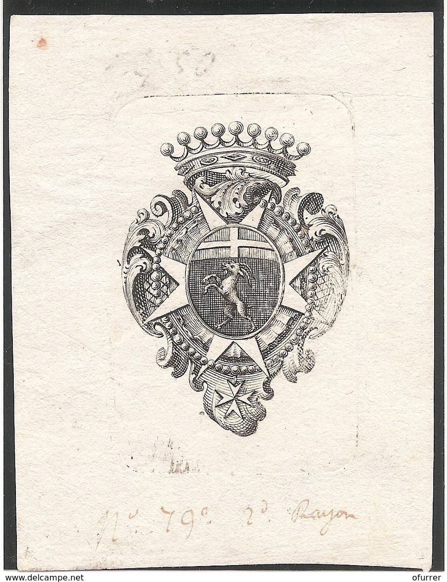 Ex-libris GRISET DE FOREL, Joseph François Nicolas (1701-1786). Fribourg. - Ex Libris