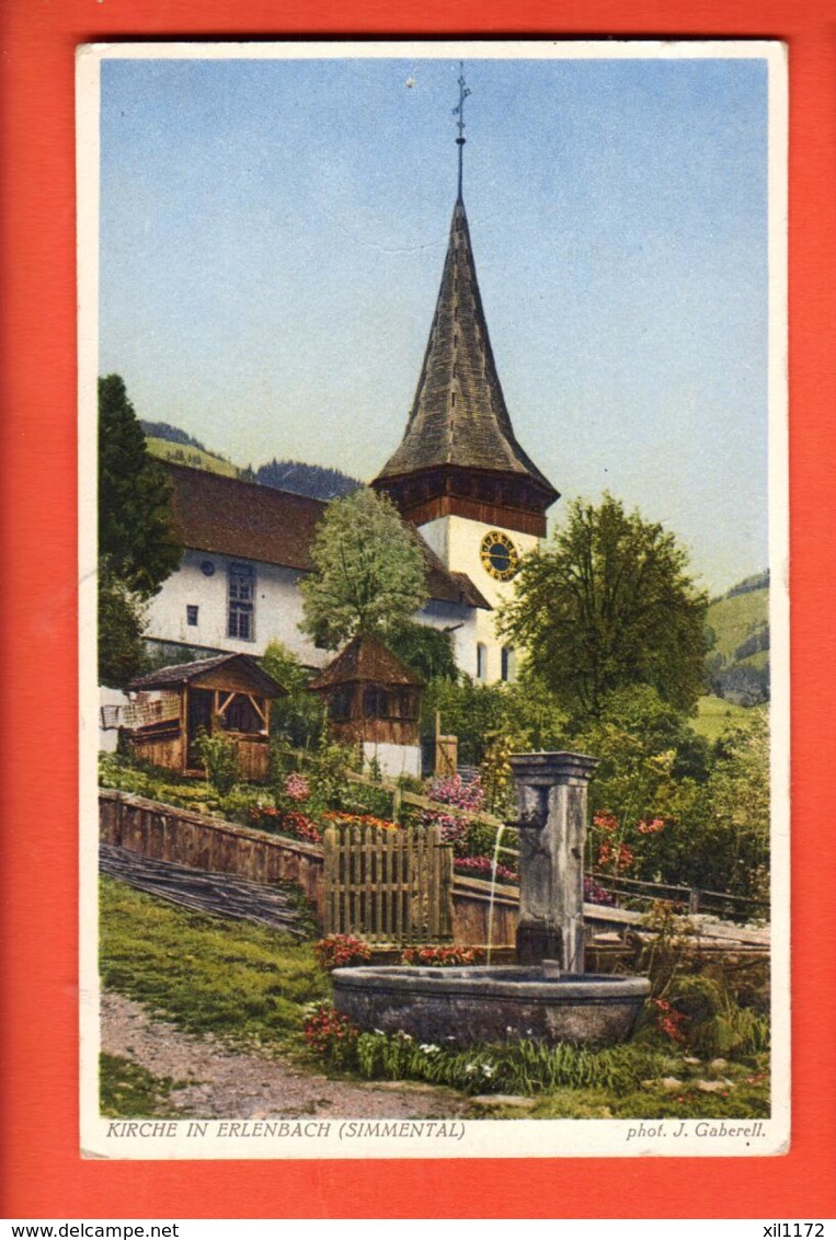 PEPD-20  Kirche In Erlenbach Simmental. Gaberell  Gelaufen 1932 Nach Neuveville - Erlenbach Im Simmental