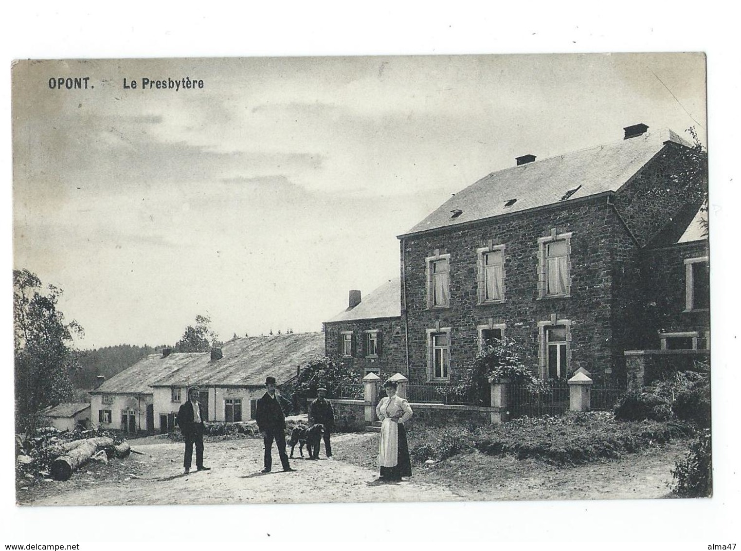 Opont - Presbytère Animé - Circulé 1913 - Edit. Anciaux Delogne - Paliseul