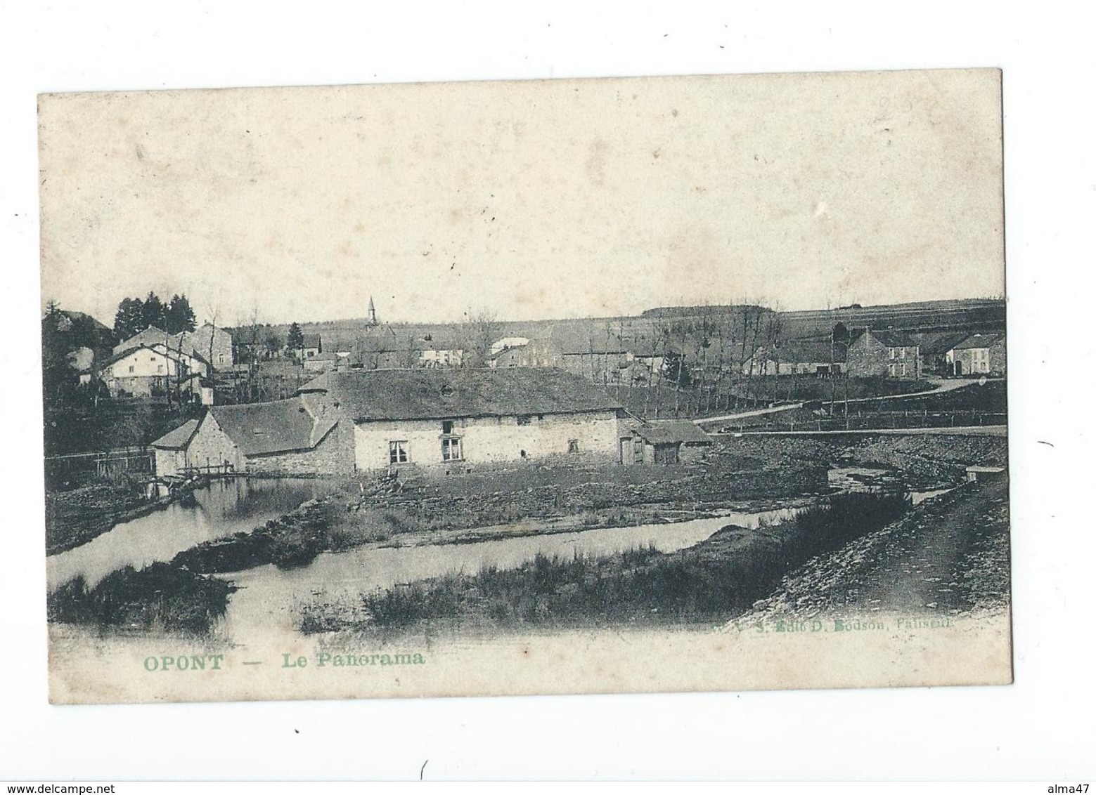 Opont - Le Panorama - Circulé 1905 - Dos Simple - Edit. D. Bodson, Paliseul - Paliseul