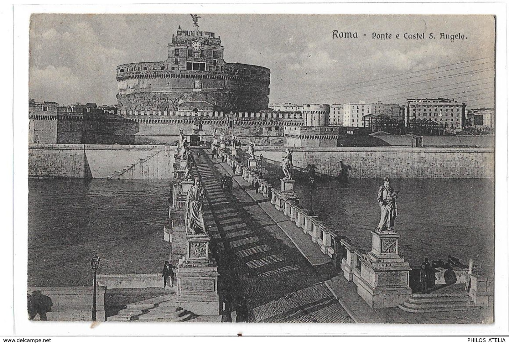 CPA Italie Roma Ponte E Castel S Angelo Voyagée 1925 - Castel Sant'Angelo