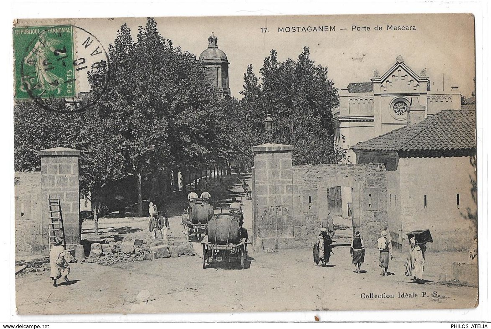 CPA Algérie Mostaganem Porte De Mascara Collection Idéale PS P.S. Voyagée 1910 - Mostaganem