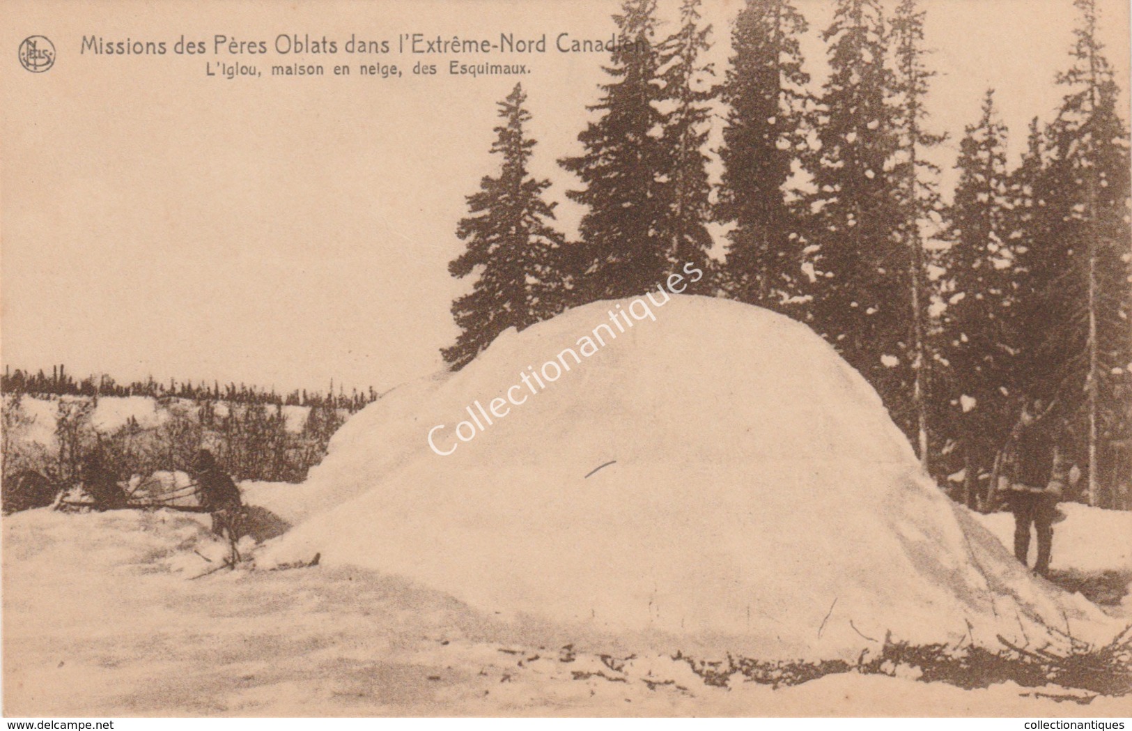 CPA Missions Des Pères Oblats Dans L'Extrême-Nord Canadien - L'iglou, Maison En Neige, Des Esquimaux - Nunavut