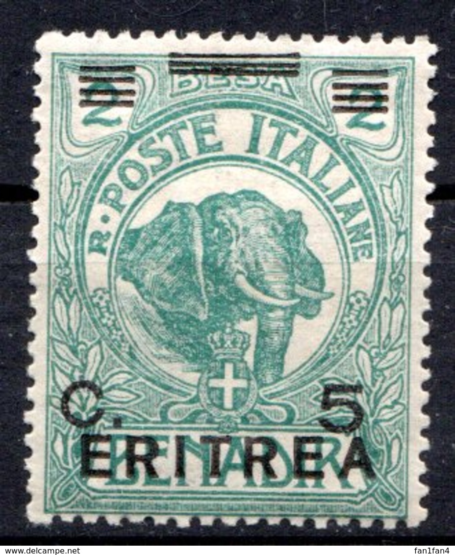 ERYTHREE (Colonie Italienne) - 1922 - N° 55 - 5 C. S. 2 B. Vert - (Timbre De Somalie Italienne De 1906) - Eritrea