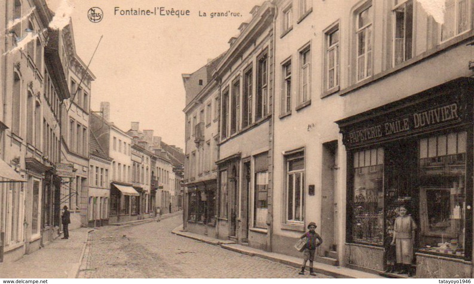 Fontaine L'Eveque N La Grand'rue  Papeterie Emile Duvivier N'a Pas Circulé - Fontaine-l'Evêque