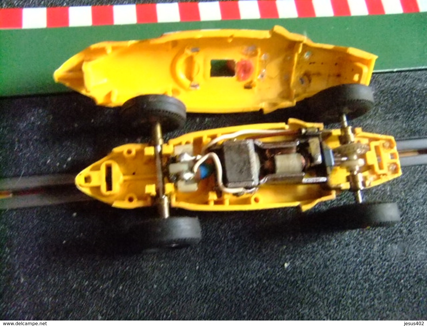 SCALEXTRIC FERRARI V 6 SHARNOSE TRIANG // AMARILLO  GUIA FIJA // MADE IN SPAIN