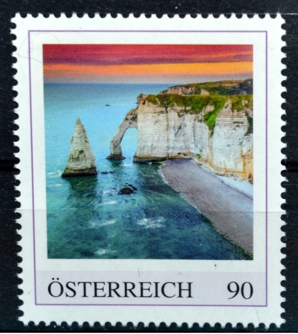 SPECIAL €-EDITION AUSTRIAN POST - Pi313 Etretat, Normandie, Felsen, Küste, Rocks, Roches, Rocce, AT 2018 ** - Autres & Non Classés