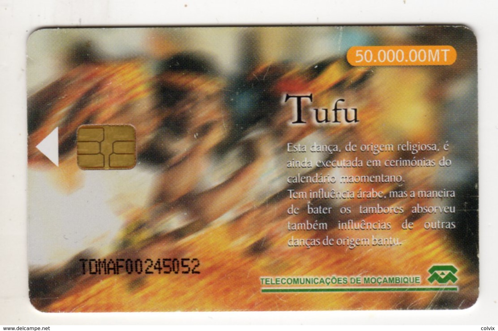 MOZAMBIQUE REF MV CARDS MZB-10 50 000MT TUFU Année 1999 - Mozambique