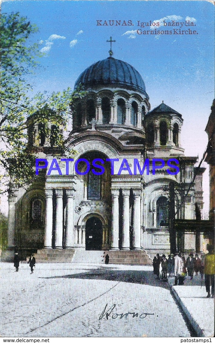 114955 LITHUANIA KAUNAS GARRISON CHURCH POSTAL POSTCARD - Lituanie