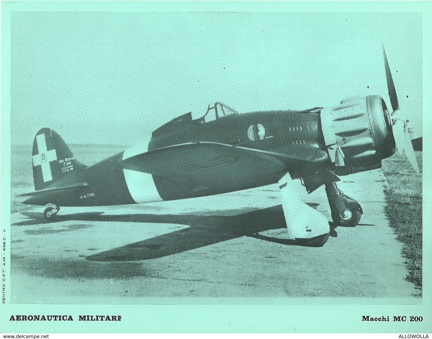 4521"AERONAUTICA MILITARE-MACCHI MC 200 - CENTRO C.F.T.  A.M." ORIGINALE - Aviazione