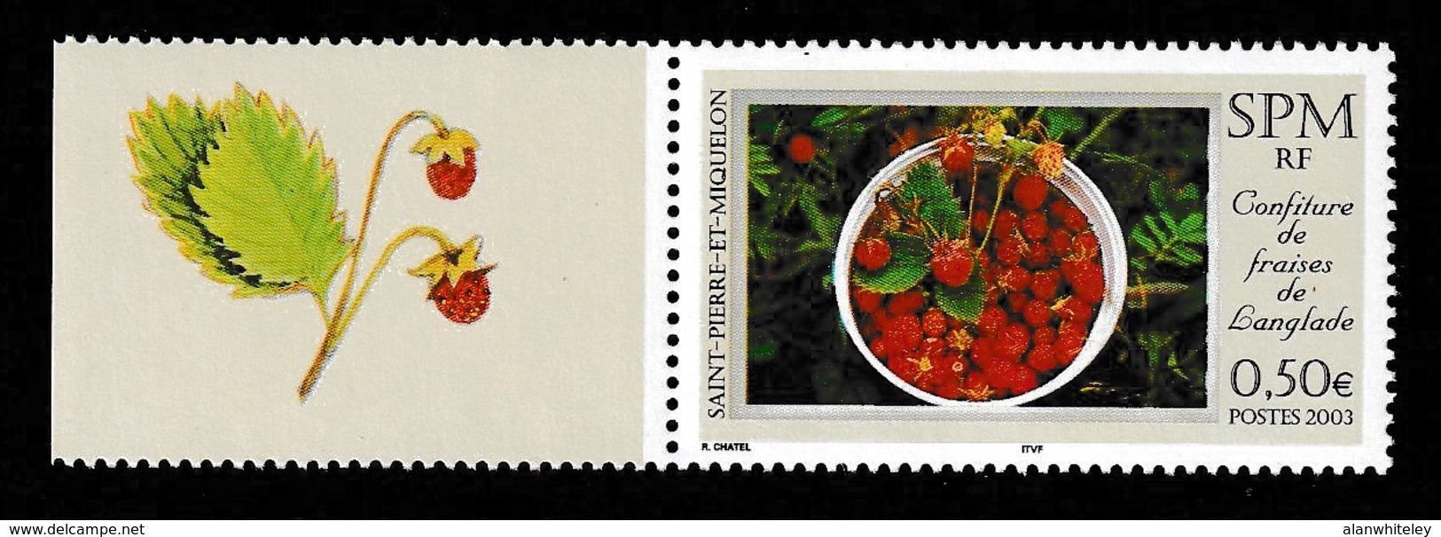 ST PIERRE & MIQUELON 2003 Langlade Strawberry Jam: Single Stamp UM/MNH - Unused Stamps