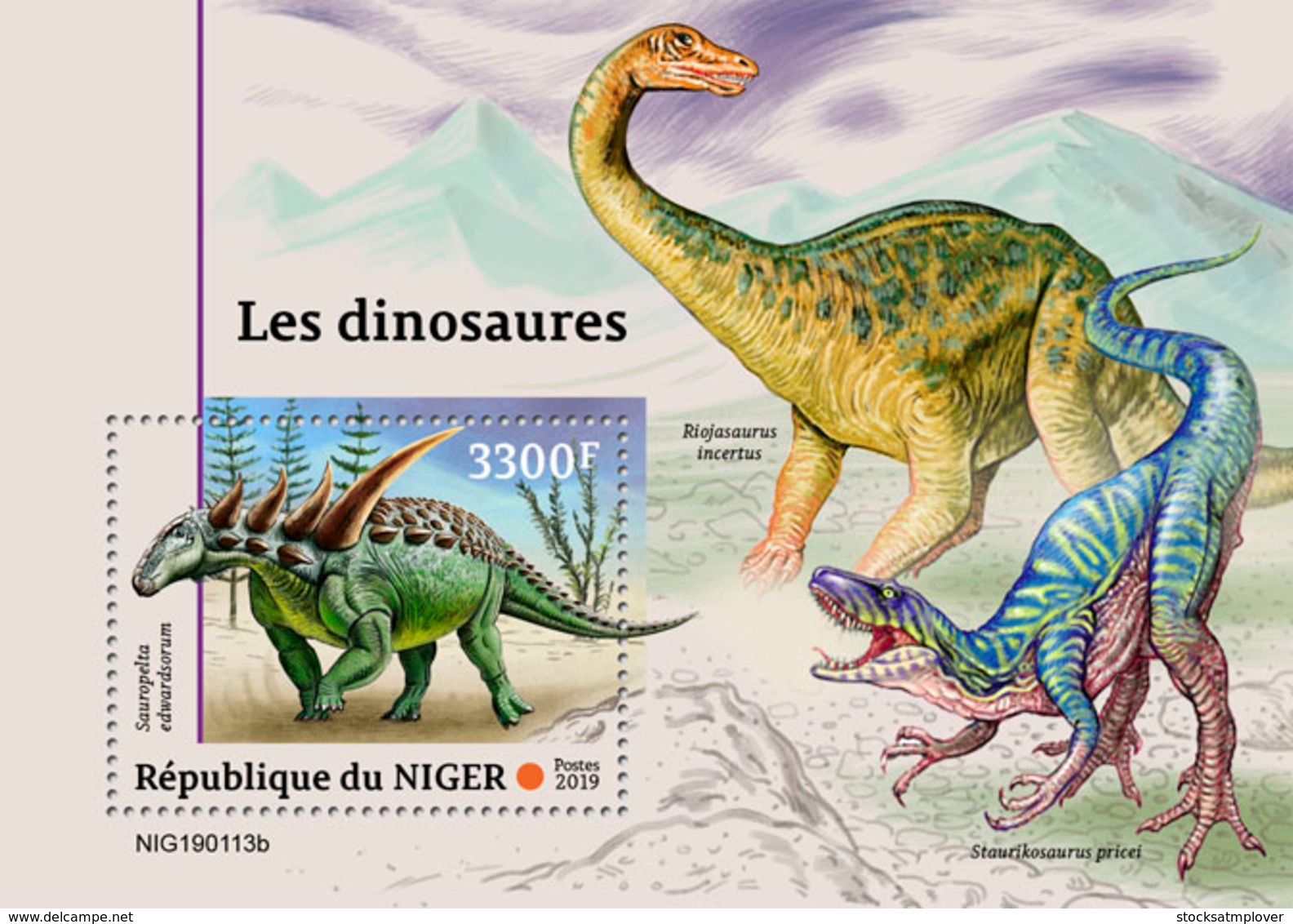 NIger   2019  Dinosaurs  S201903 - Niger (1960-...)