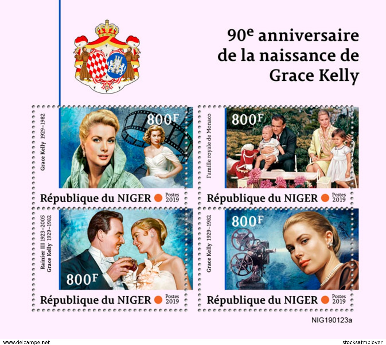 NIger   2019     Grace Kelly  ,actor  S201903 - Niger (1960-...)