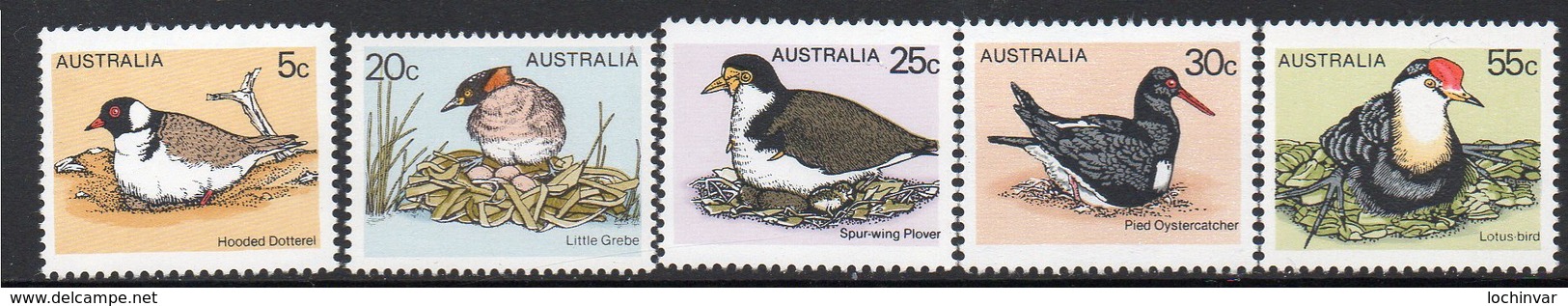 AUSTRALIA, 1978 BIRDS 5 MNH - Mint Stamps