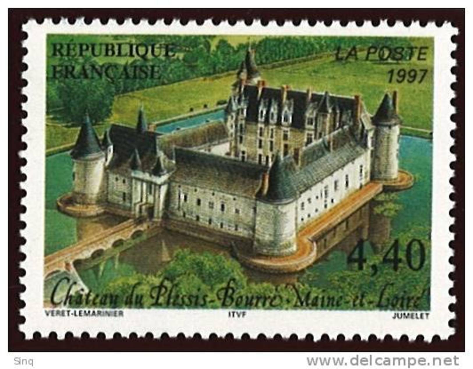 N° 3081  Année 1997  Château Du Plessis-Bourré  Faciale 4,40 Francs - Neufs