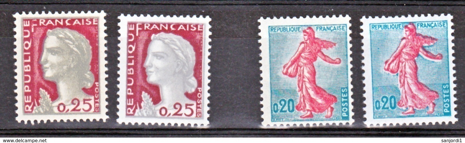 France 1233 B 1263 J Variété Gomme Tropicale  Et Normal Mariannes Neuf ** TB MNH Sin Charnela Cote 13 - Nuovi