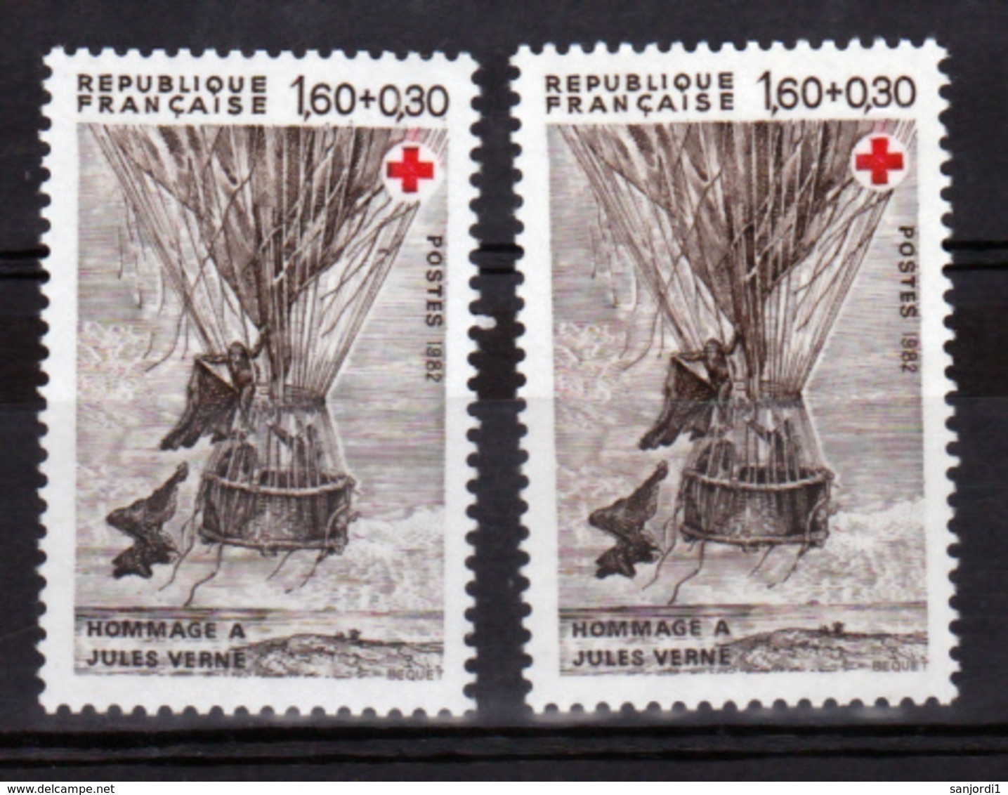 France 2247 B Variété Gomme Tropicale  Et Normal Peu Visible Sur Scan Neuf ** TB MNH Sin Charnela Cote 30 - Neufs