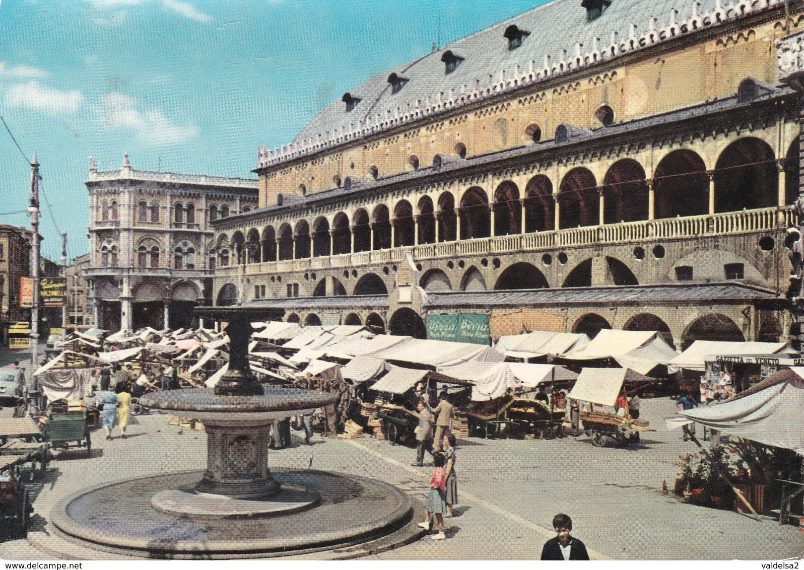 PADOVA - PIAZZA DELLE ERBE - PALAZZO DELLA RAGIONE - MERCATO - TENDA PUBBLICITARIA BIRRA ITALA PILSEN - 1962 - Padova (Padua)