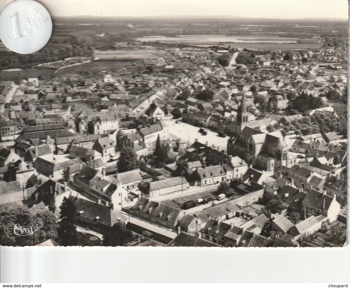 18 - Très Belle Carte Postale Semi Moderne De  SANCOINS   Vue Aérienne   ( écrite Et Voyagé ) - Sancoins