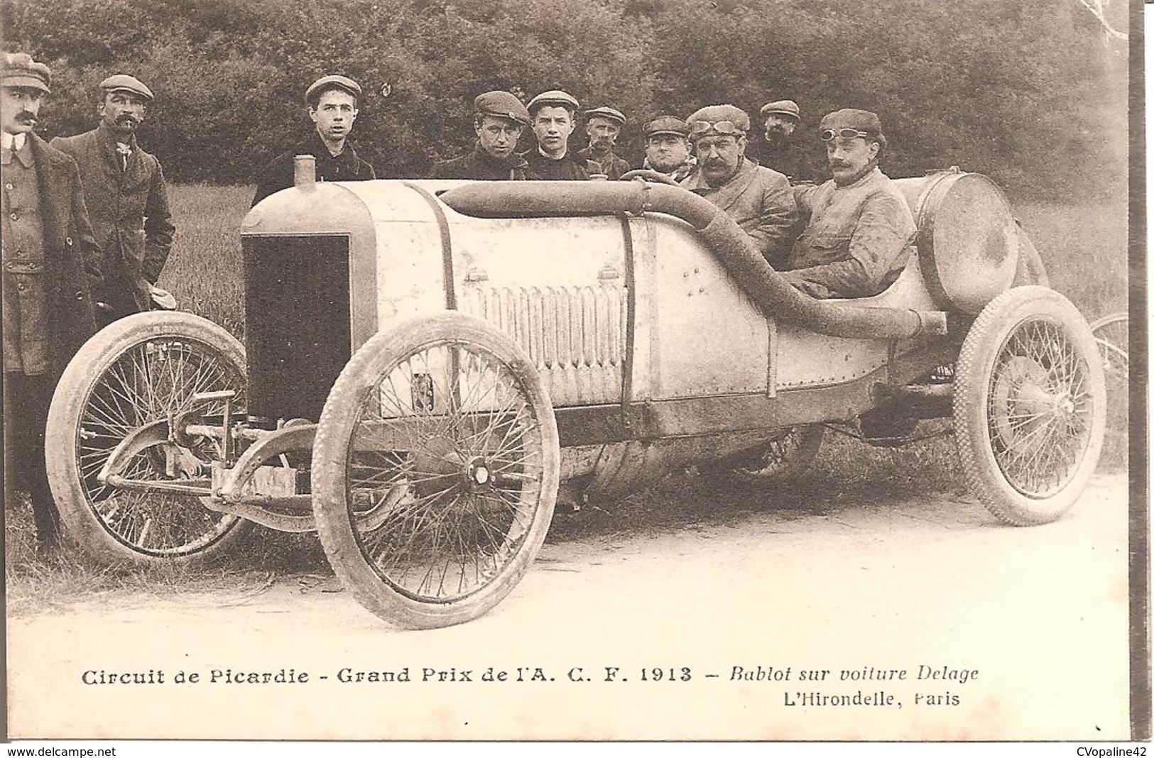 Circuit De Picardie - Grand Prix De L' A.C.F. 1913 - Rablot Sur Voiture Delage - Autres & Non Classés