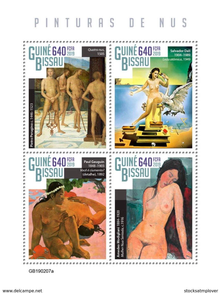 Guinea Bissau   2019  Nude Art ,paintings  S201903 - Guinée-Bissau