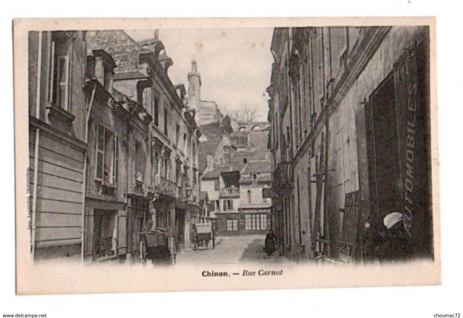 (37) 1589, Chinon, Laussedat, Rue Carnot, Dos Non Divisé - Chinon