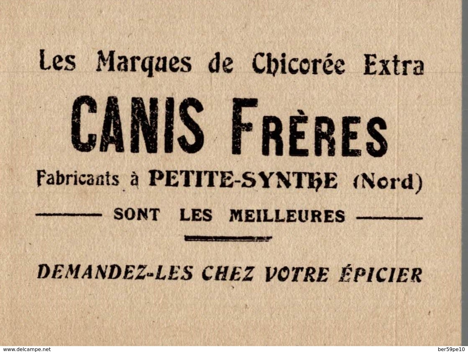 CHROMO  CHICOREE EXTRA CANIS FRERES PETITE-SYNTHE  CHERCHEZ LE PAPA ET LA MAMAN DE CET INTREPIDE BEBE ? - Autres & Non Classés