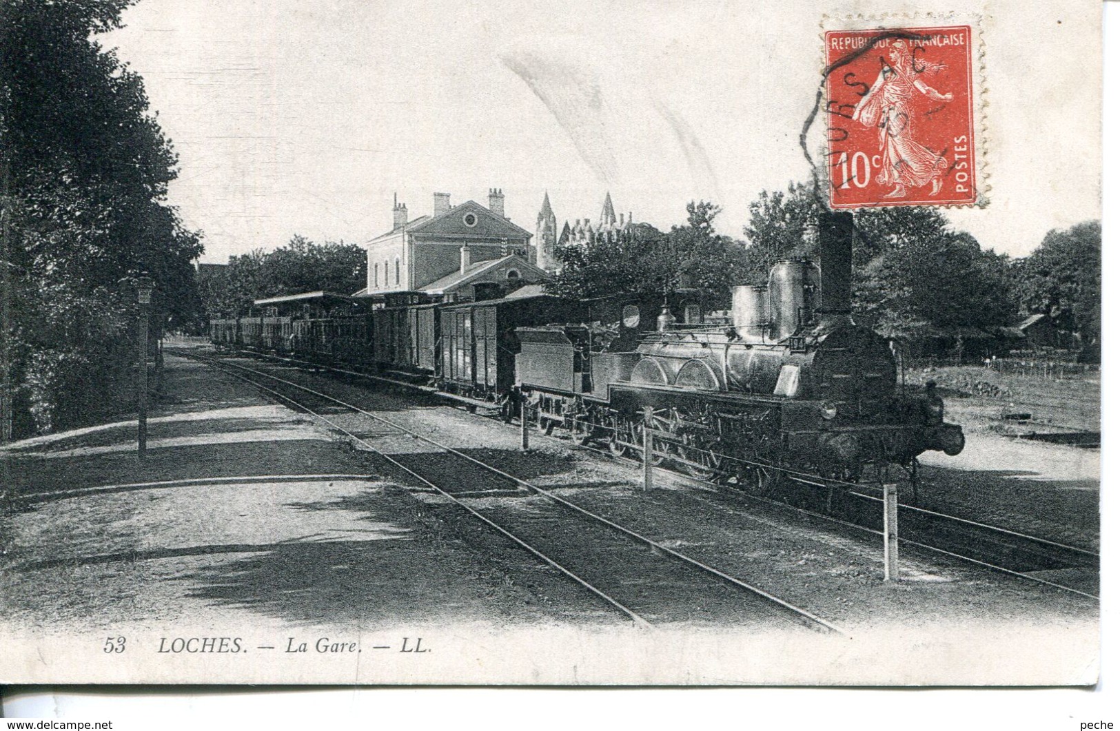 N°73961 -cpa Loches -la Gare -RRR- - Ouvrages D'Art