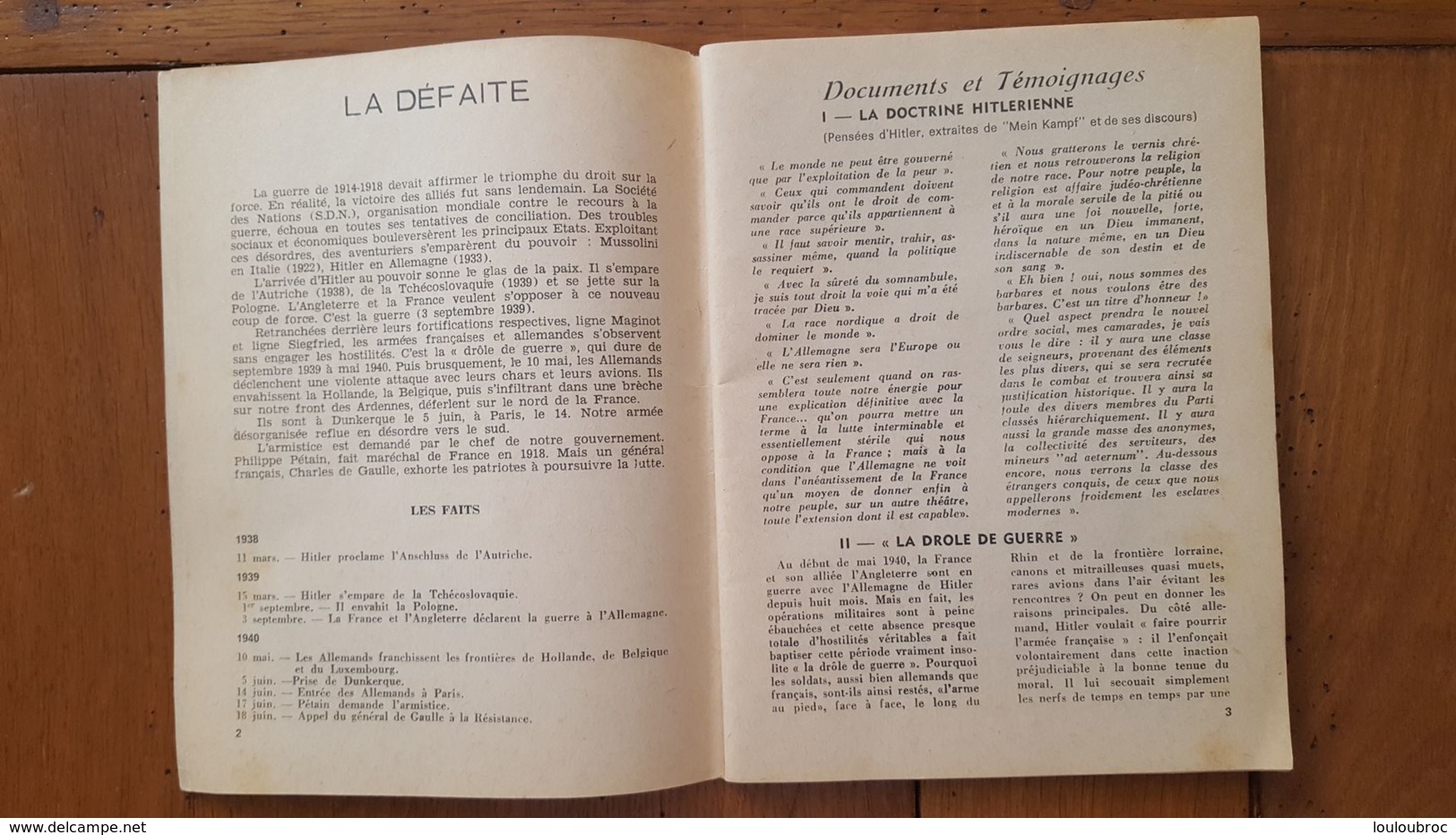 LA RESISTANCE 1940-1945 ECHO DE LA RESISTANCE N°100  EXCELLENT ETAT 70 PAGES - 1939-45