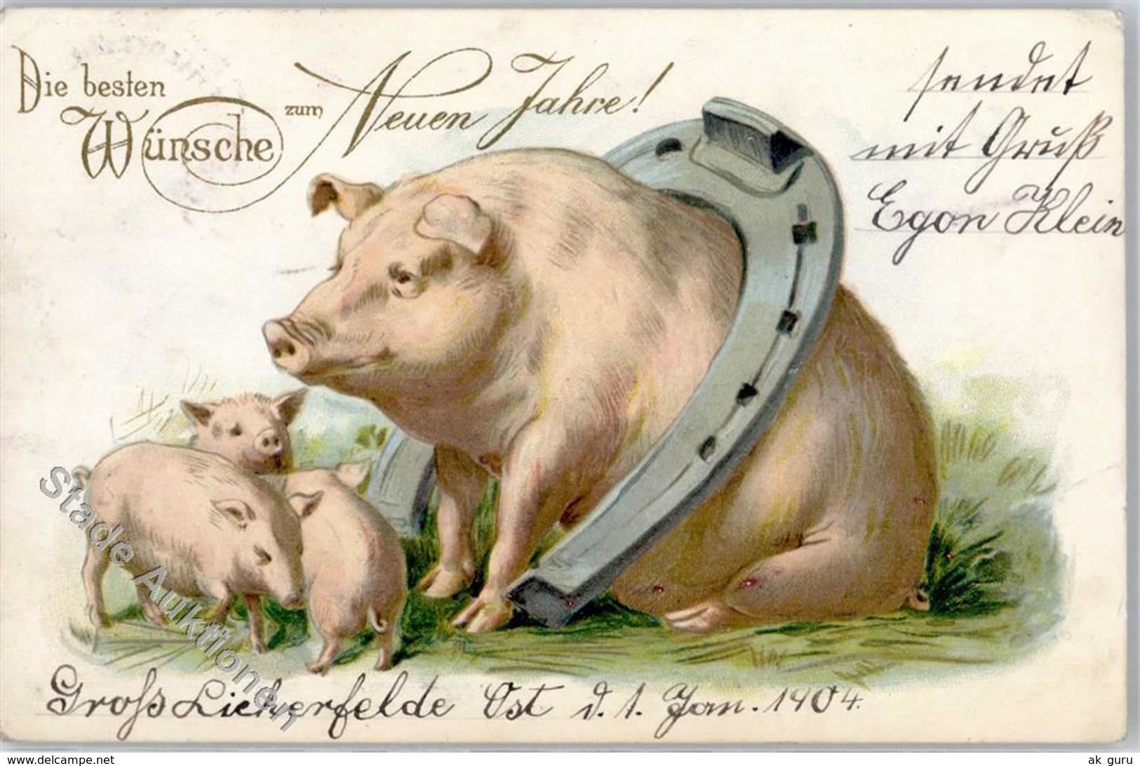 51559892 - Hufeisen Neujahr - Cochons