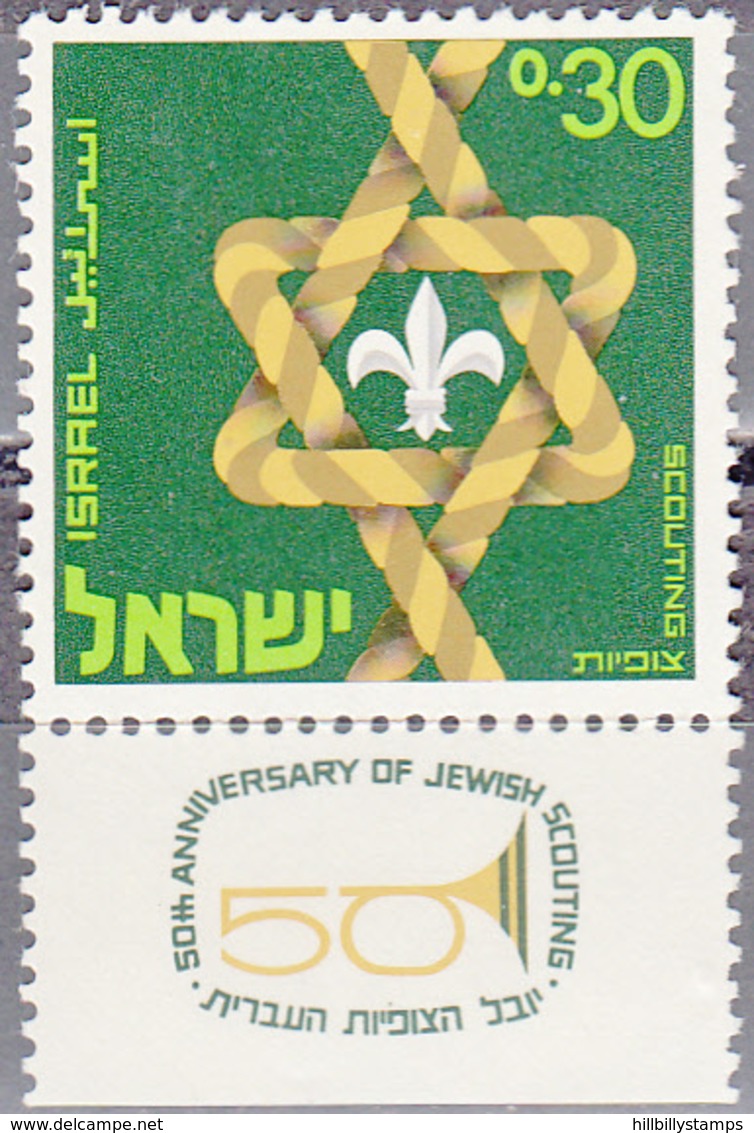 ISRAEL    SCOTT NO.  369  WITH TABS    MNH      YEAR  1968 - Neufs (avec Tabs)