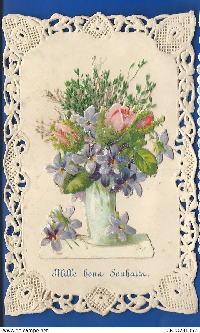 Carte Dentellée   Découpis   Fleurs     Relief - Sonstige & Ohne Zuordnung