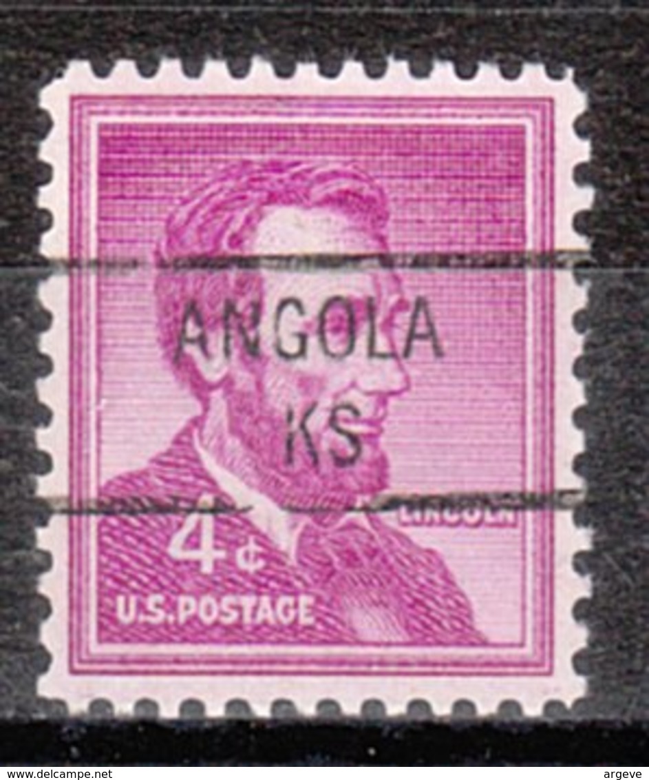 USA Precancel Vorausentwertung Preo, Locals Kansas, Angola 841 - Precancels