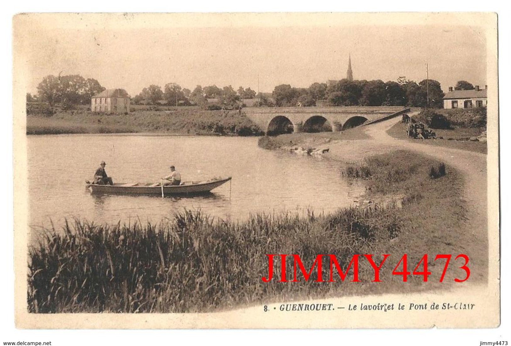 CPA - Le Lavoir Et Le Pont De Saint Clair En 1935 - GUENROUET 44 Loire Inf. - N° 8  - Edit. Loquet - Guenrouet