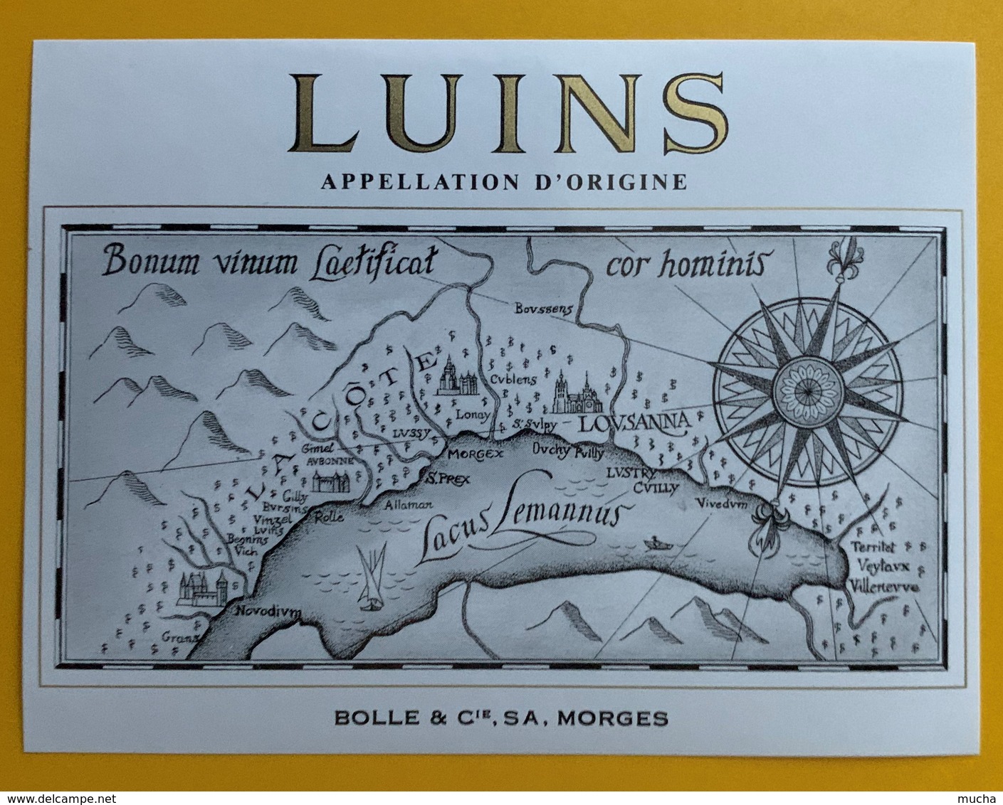10488 - Carte Du Lac Léman Lacus Lemanus Luins Bolle Suisse - Autres & Non Classés