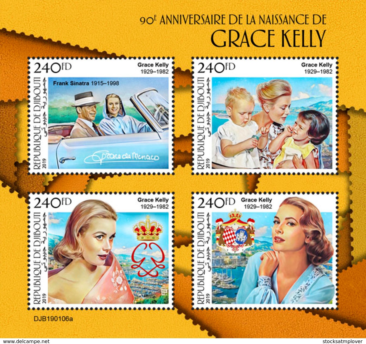 Djibouti 2019  Grace Kelly ,   Frank Sinatra   S201903 - Djibouti (1977-...)