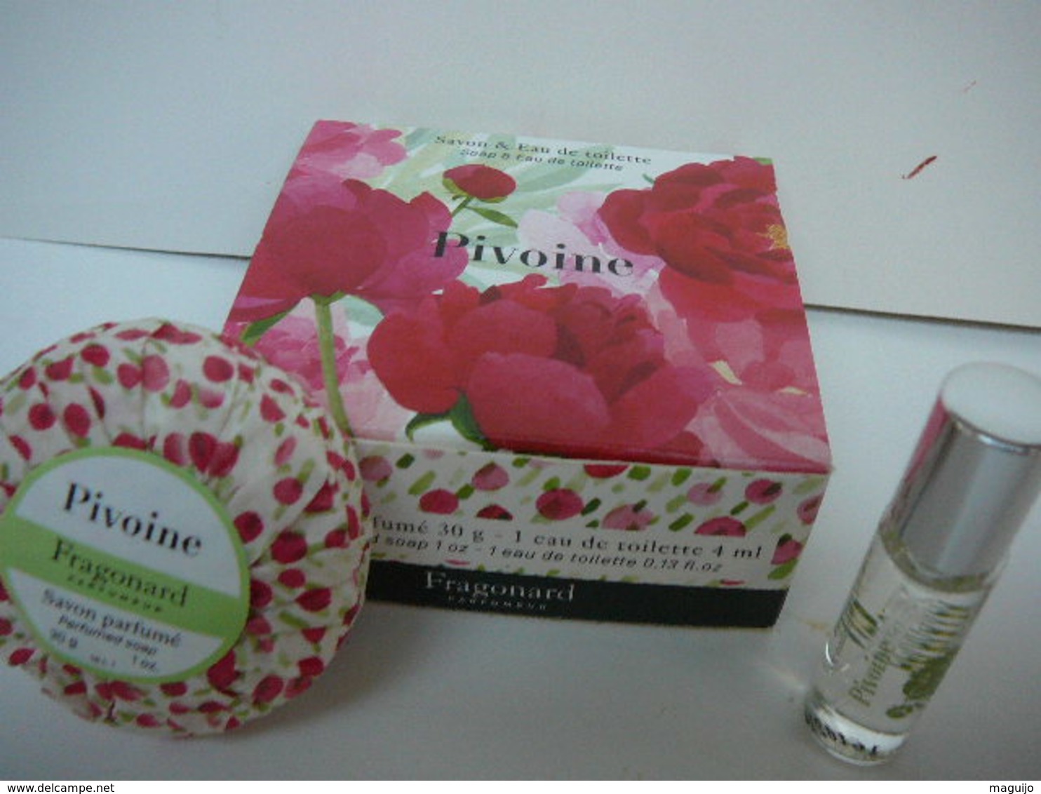 FRAGONARD: " PIVOINE"  MINI EDT  4  ML + MINI SAVON 30 Gr  LIRE ET VOIR!! - Miniatures Femmes (avec Boite)