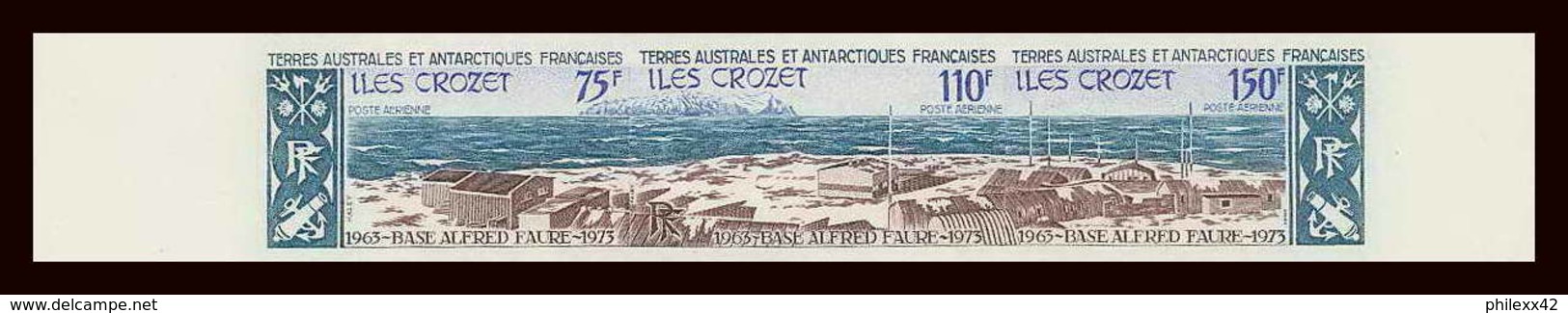 0009 Taaf Terres Australes Airmail PA N°36 A Base Alfred Faure Non Dentelé (imperforate) MNH ** - Imperforates, Proofs & Errors