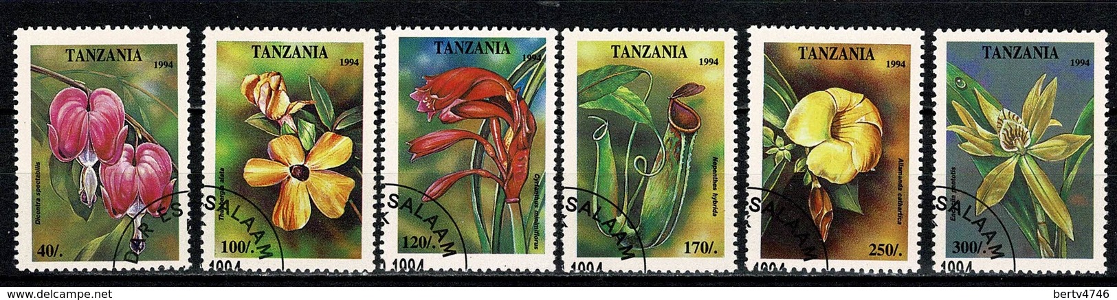 Tanzania 1994 - Yv 1702/07, Mi 1880/85  Flowers / Fleurs / Bloemen  Obl/gebr/used - Tanzanie (1964-...)