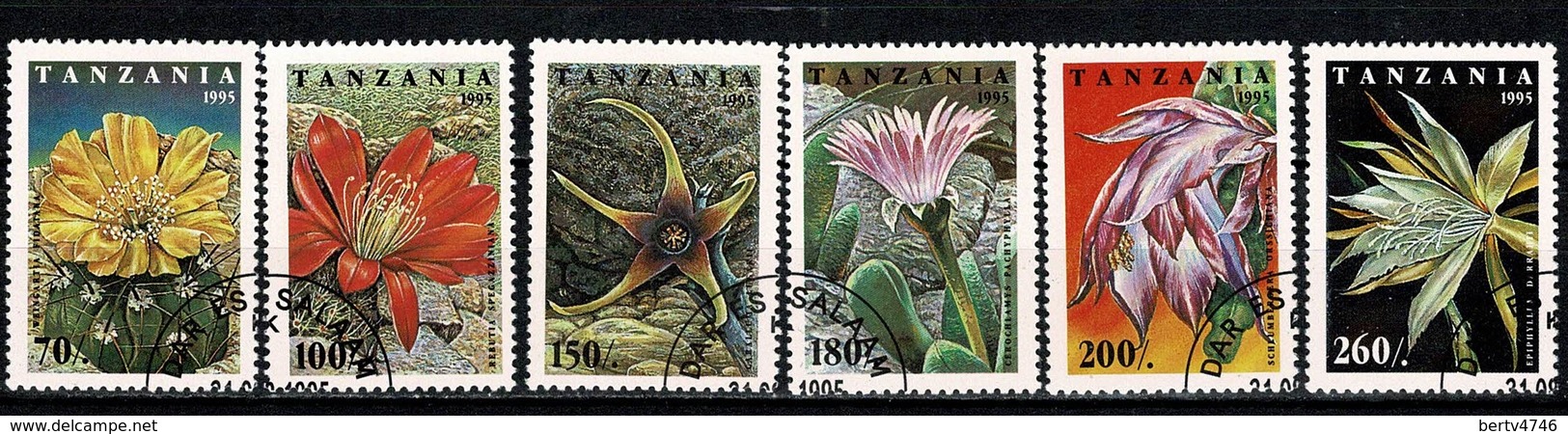 Tanzania 1995 - Yv 1838/43, Mi 2160/65  Flowers / Fleurs / Bloemen  Obl/gebr/used - Tanzanie (1964-...)