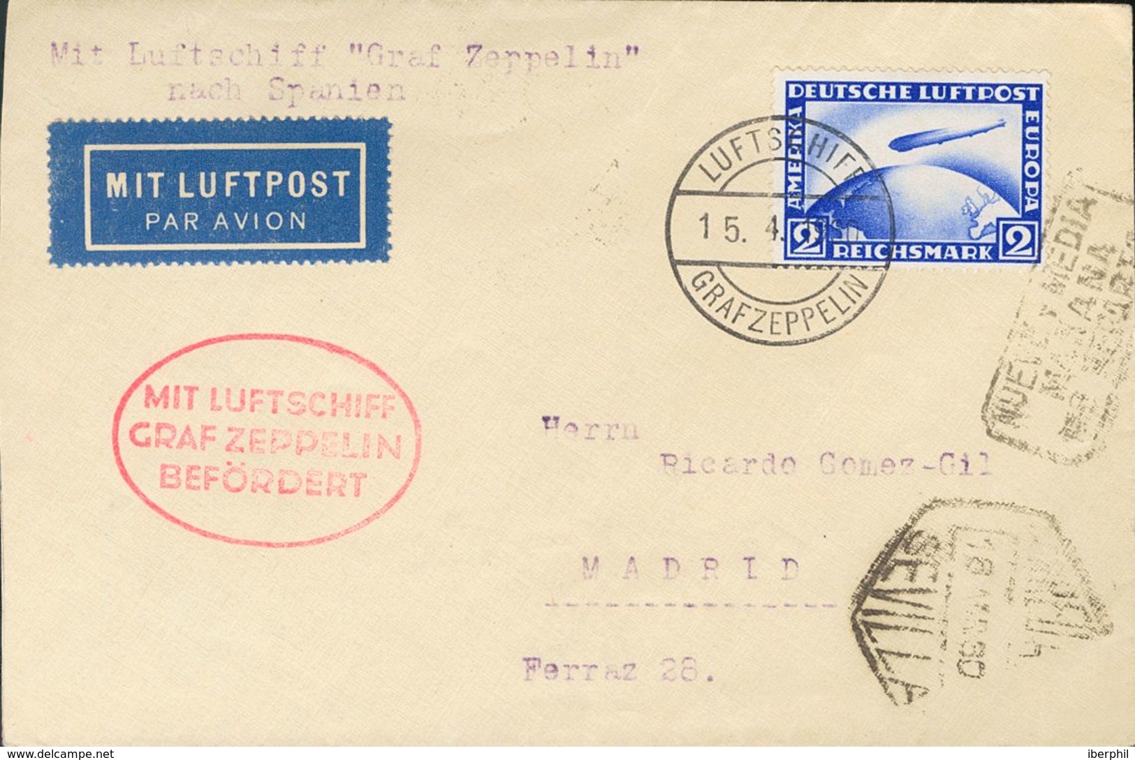 Germany, Airmail. COVER. 1930. Interesting Set Of Fifteen Covers And Postcards Franked With Stamps Of German Empire (mos - Precursores