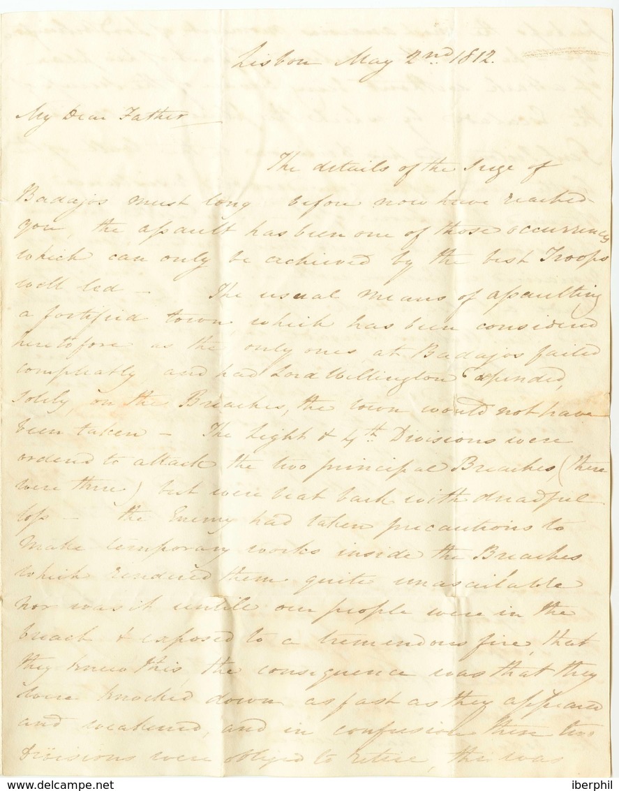 France. COVER. 1812. (May 2nd). LISBON To SCOTLAND (letter From Officer Andrew Leith Hay, Field Aide Of His Uncle Genera - Sonstige & Ohne Zuordnung