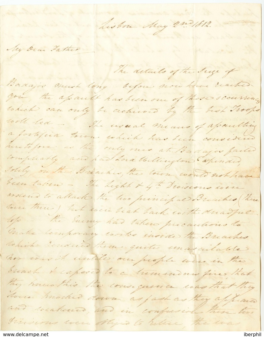 France. COVER. 1812. (May 2nd). LISBON To SCOTLAND (letter From Officer Andrew Leith Hay, Field Aide Of His Uncle Genera - Otros & Sin Clasificación