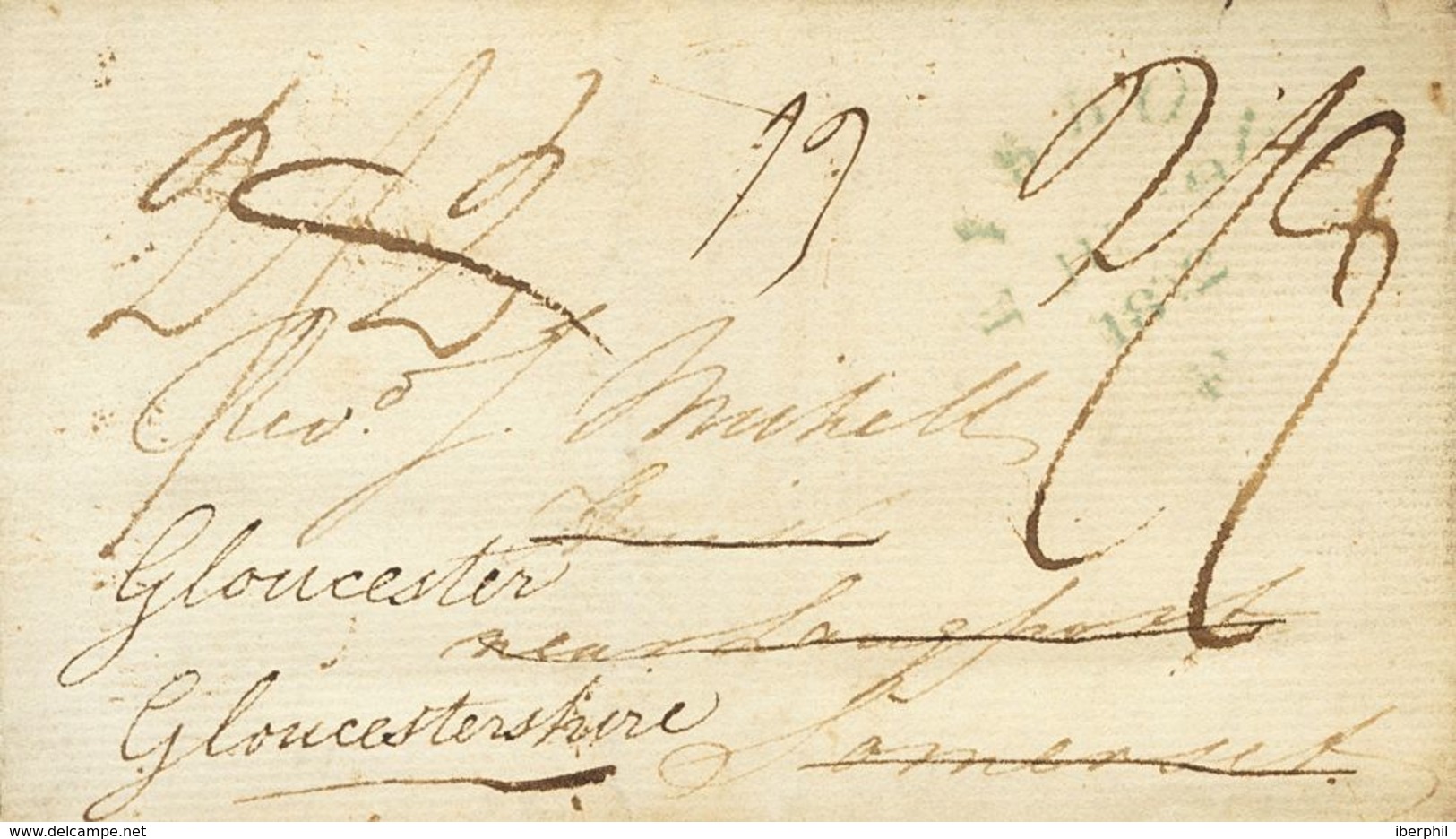 France. COVER. 1812. (June 9th). LISBON To GLOUCESTER (ENGLAND) (cover From Edward Thomas Michell Sent By The British Po - Autres & Non Classés