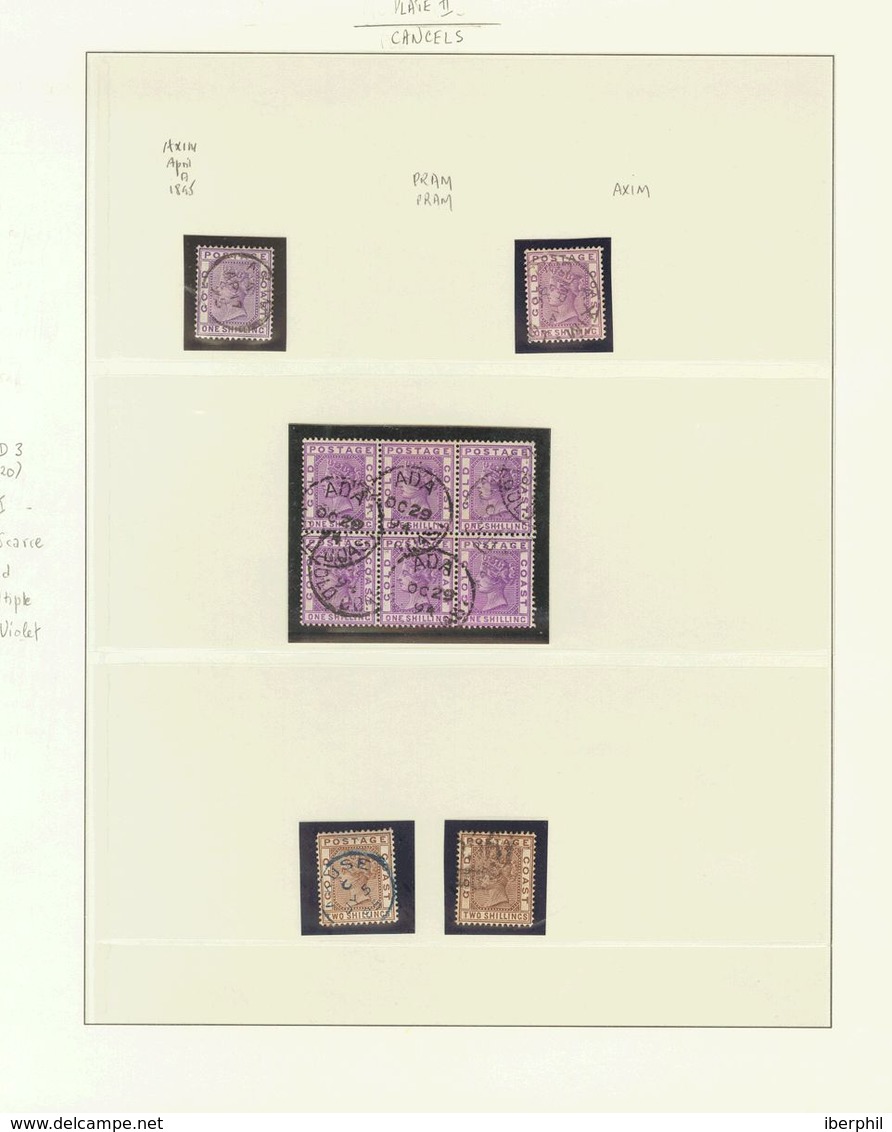 Gold Coast. */º. (1876ca). Set Of Gold Coast Stamps Of The Issue Of 1876-84, Mostly Used, Some Unusual Postmark And With - Otros & Sin Clasificación